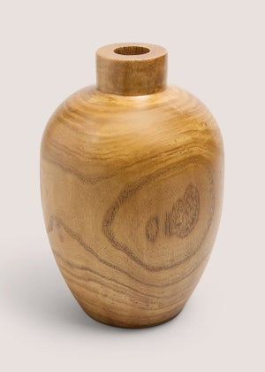 Neutral Wooden Vase