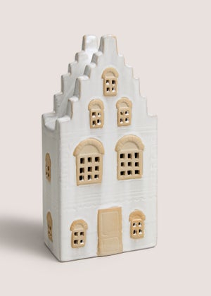 White Large Ceramic LED Farm House