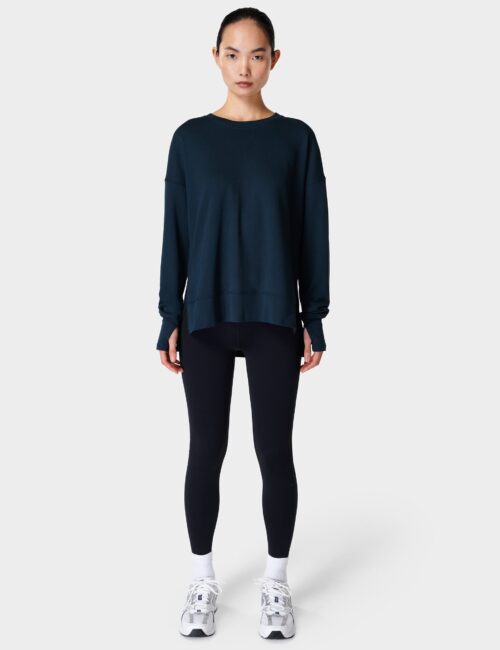 After Class Cotton Blend Longline Sweat-shirt After Class Cotton Blend Longline Sweat-shirt