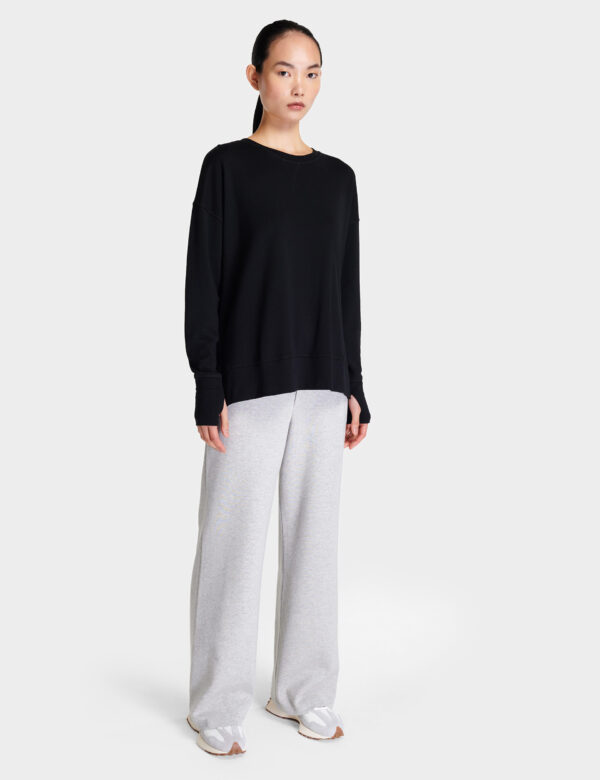 After Class Cotton Blend Longline Sweat-shirt