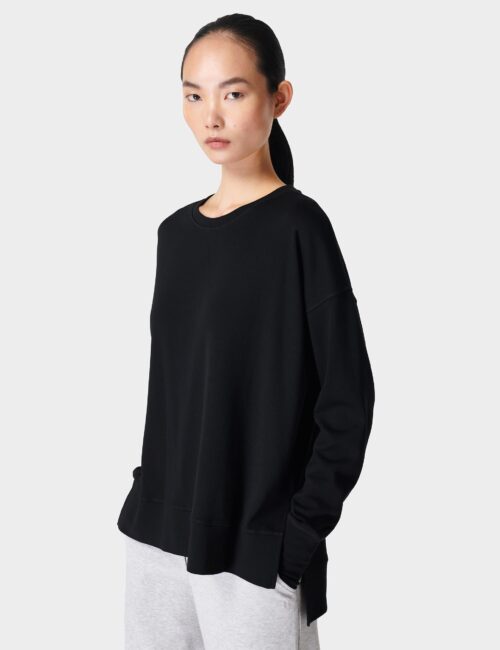 After Class Cotton Blend Longline Sweat-shirt After Class Cotton Blend Longline Sweat-shirt