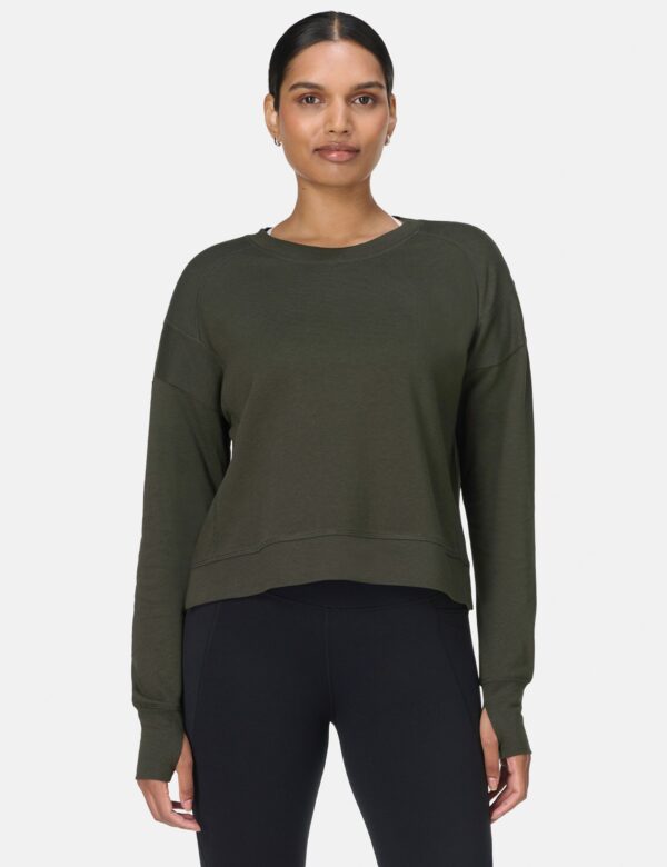 After Class Cotton Modal Crop Sweatshirt