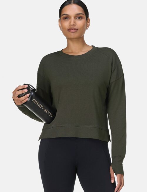 After Class Cotton Modal Crop Sweatshirt After Class Cotton Modal Crop Sweatshirt