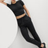 Cotton Rich Cuffed High Waisted Tapered Joggers Cotton Rich Cuffed High Waisted Tapered Joggers