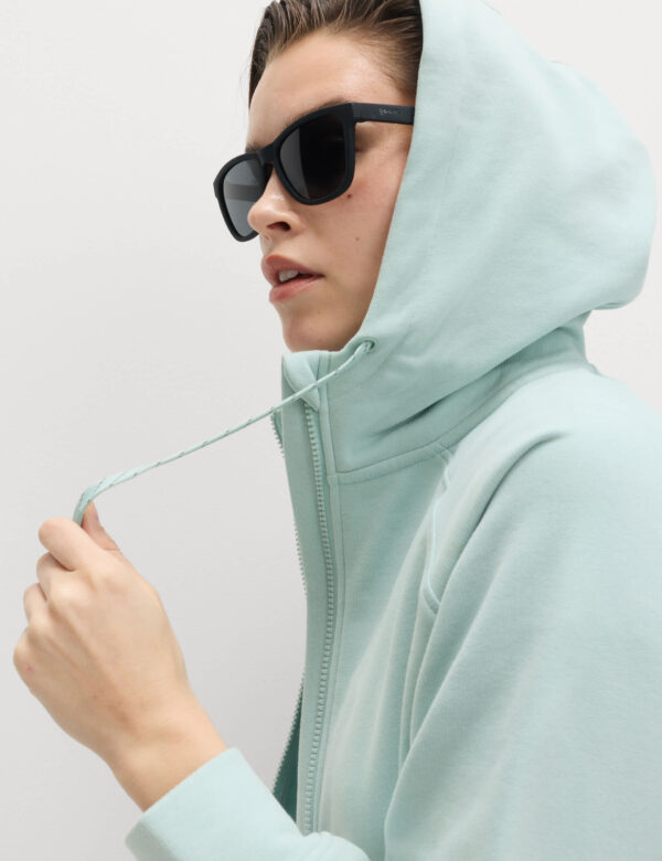 Cotton Rich Zip Up Relaxed Hoodie