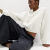 Scuba Crew Neck Relaxed Crop Sweatshirt