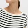 Cotton Rich Ribbed Slash Neck T-Shirt