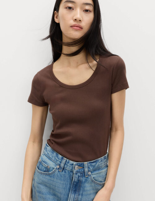 Cotton Rich Scoop Neck Slim Fit T-Shirt