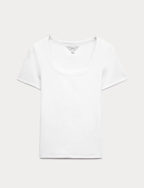 Cotton Rich Scoop Neck Slim Fit T-Shirt