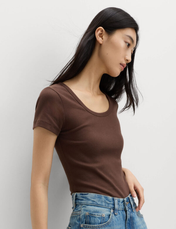 Cotton Rich Scoop Neck Slim Fit T-Shirt