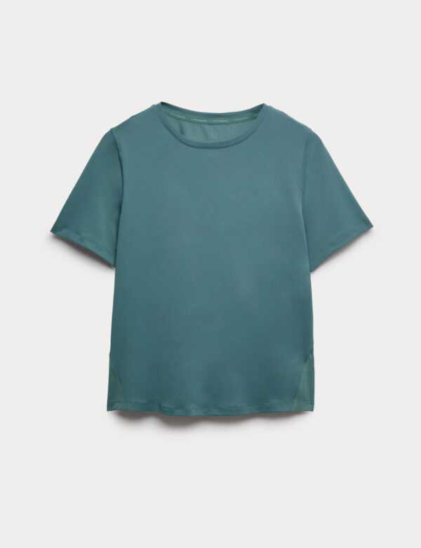 Crew Neck Mesh Panel Relaxed T-Shirt