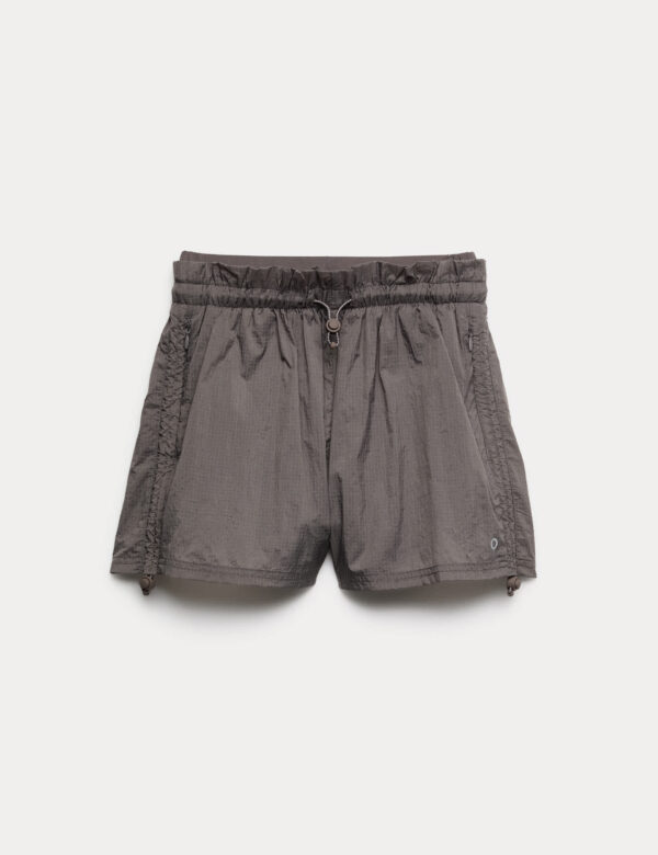 Layered Ruched Running Shorts