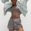 Layered Ruched Running Shorts