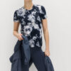Printed Scoop Neck Fitted T-Shirt