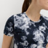 Printed Scoop Neck Fitted T-Shirt