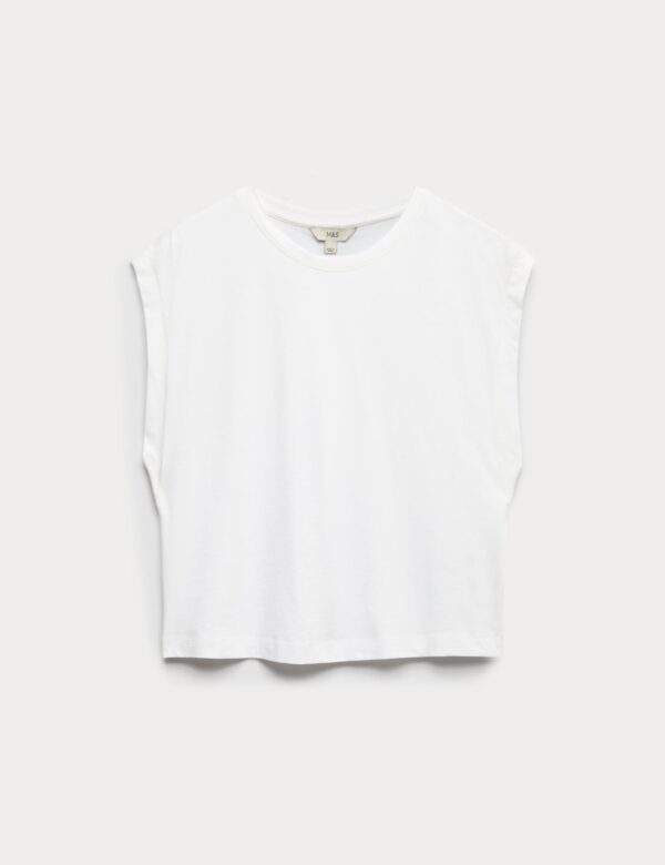 Pure Cotton Cap Sleeve T-Shirt