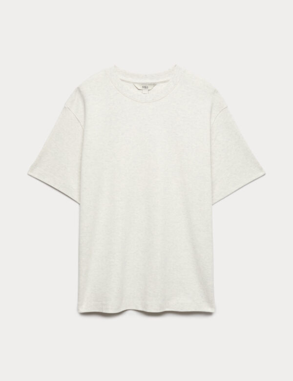 Pure Cotton Crew Neck Oversized T-Shirt