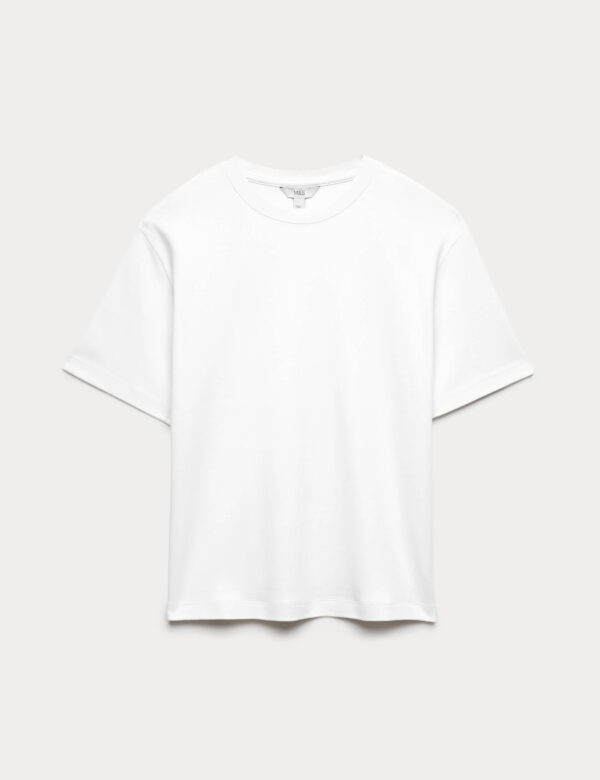 Pure Cotton Crew Neck Oversized T-Shirt