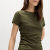 Pure Cotton Slim Fit Ruched T-Shirt