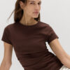 Pure Cotton Slim Fit Ruched T-Shirt