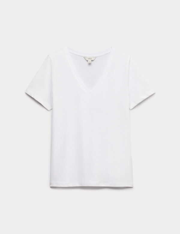 Pure Cotton V-Neck T-Shirt