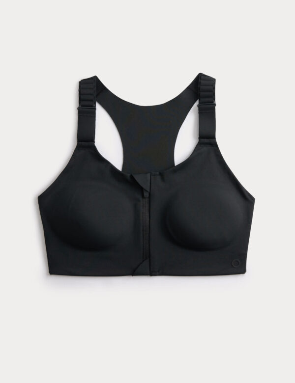 Ultimate Support Zip Up Non Wired Sports Bra (A-GG)