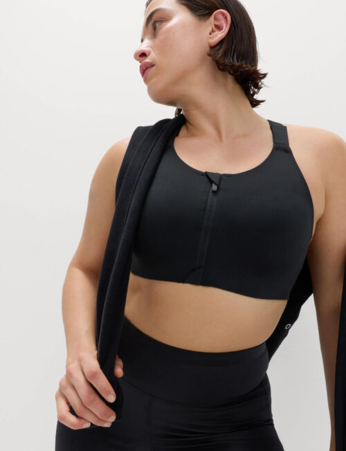 Ultimate Support Zip Up Non Wired Sports Bra (A-GG)